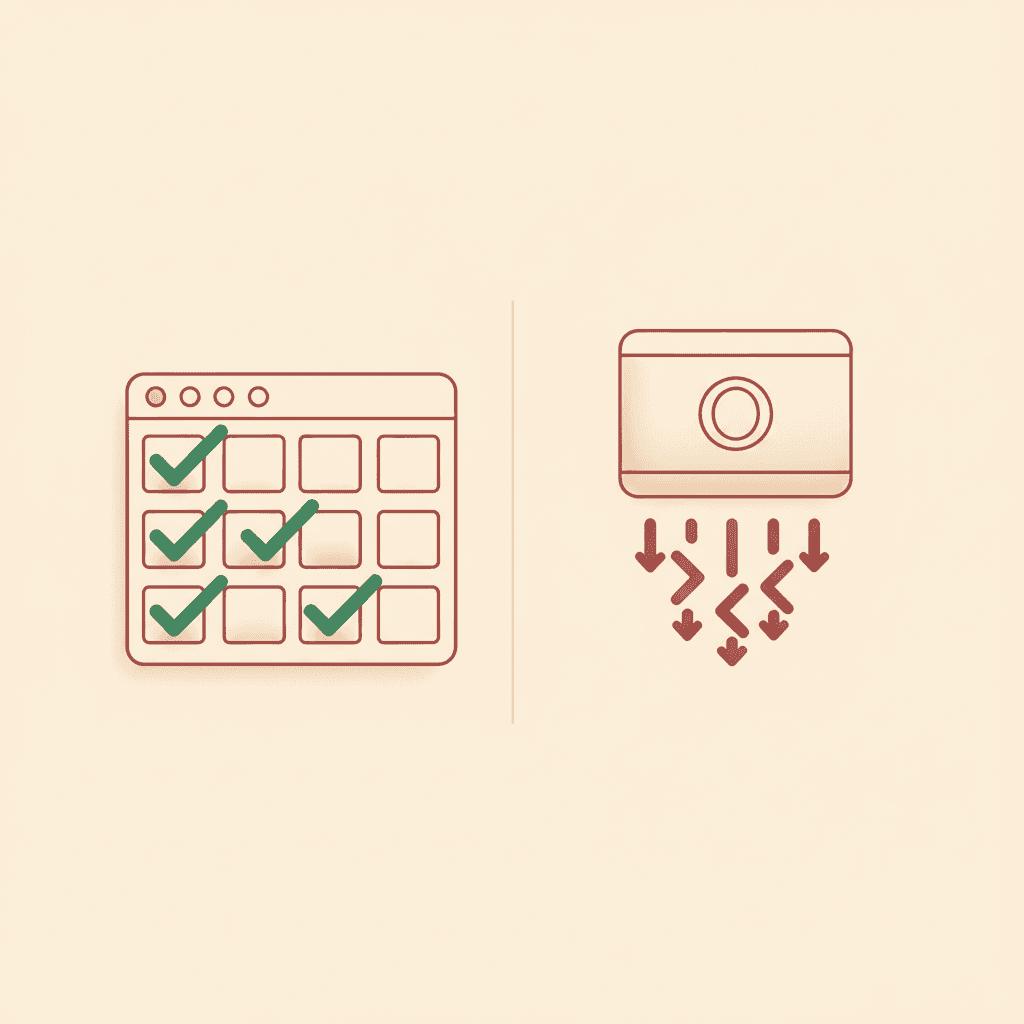 Abstract illustration contrasting clinic billing reports with actual bank deposit reality