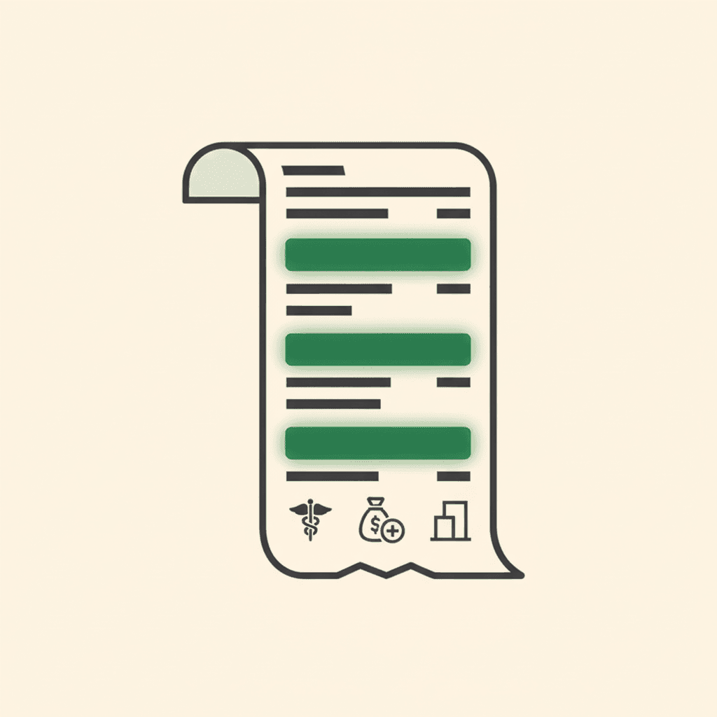 Abstract illustration of tax planning and deductions for healthcare practice owners