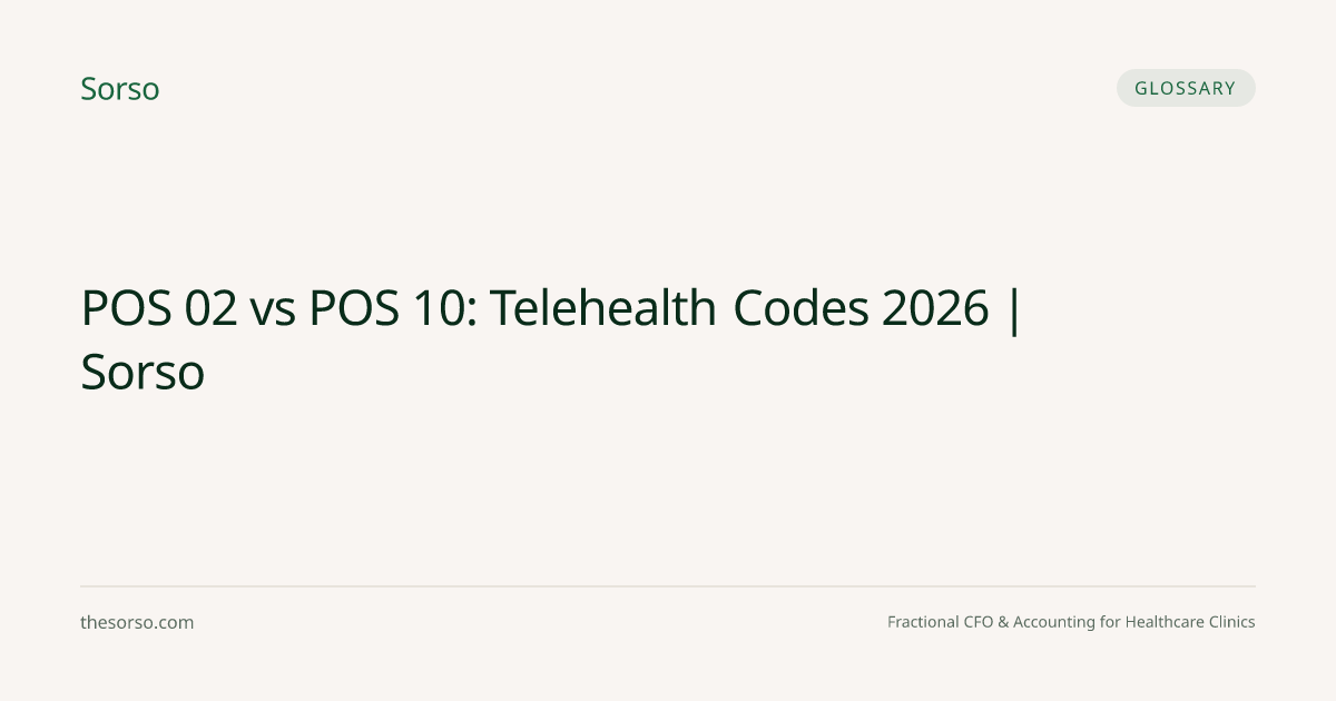 POS 02 vs POS 10: Telehealth Codes 2026 | Sorso
